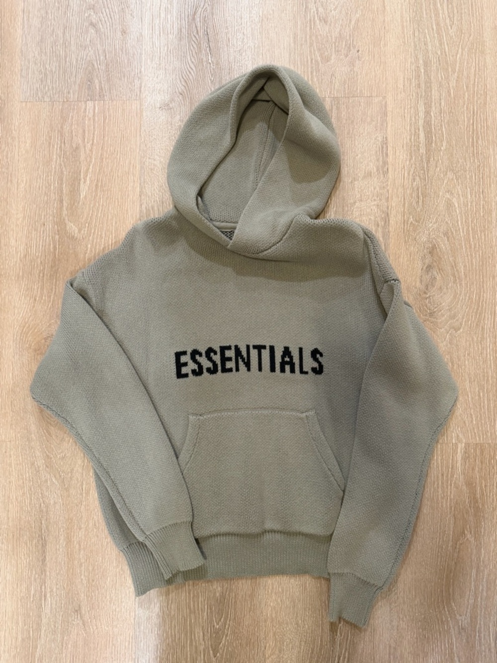Fear of God Essentials Olive Green Hoodie with